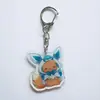 Animación de Dibujos Animados Pokémon Periférico Llavero Acrílico Serie Eevee Bidimensional Colgante Decoración de Llavero