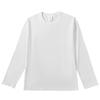 Camiseta de manga larga de algodón pesado de 230 g para hombre y mujer, holgada, de color sólido, casual, estilo americano, camiseta base blanca