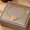Nuevos Pendientes Colgantes de Corazón, Set de Collar y Pulsera de D Brand, Lujo Ligero, Versátil, Set de Cadena para Clavícula de Gama Alta