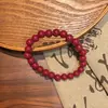 Pulseiras de Cinábrio de Círculo Único de Baixa Qualidade no Atacado, Populares em Transmissões ao Vivo, Joias de Luxo para Mulheres no Ano do Seu Signo