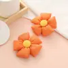 Novo Estilo Flor de Tecido Xadrez Girassol Algodão Flor de Cinco Pétalas diy Acessórios de Cabelo Sapatos e Chapéus Sapatos e Chapéus Decorativos Flores