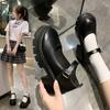 Mary Jane Zapatos de estilo británico para mujer zapatos jk japoneses retro de punta cuadrada zapatos de cuero de estilo francés zapatos de verano delgados para falda de mujer