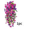 Flores Artificiais Transfronteiriças da Amazon Eucalipto Glória da Manhã Flores de Seda Casa Casamento Exterior Pátio Pendente de Parede Rattan Pendente de Parede