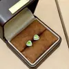 Pendientes de Plata de Ley S925 Triángulo Gordo de Diamante Completo Citrino Natural Flash para Mujer Ambiente de Lujo Accesible Nicho Pendientes Exquisitos