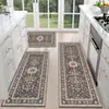 Tapetes Largos para Piso de Cocina, Resistentes a Manchas y Fáciles de Mantener, Tapetes de Piso de Terciopelo de Cristal para el Hogar, Juego de Dos Piezas, Tapetes de Entrada Resistentes al Desgaste