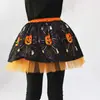 Bestseller de exportación transfronteriza Halloween falda tutú para niños, linda y animada, falda corta abullonada con puntadas de calabaza 22