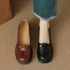 Nuevos Zapatos Mary Jane de Mujer Estilo Francés Otoño 2026, Tacón Bajo, Boca Poco Profunda, Zapatos de Cuero Versátiles de Tacón Grueso para Madres