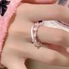 Anel de Nicho Coreano Estilo Ins, Feminino, Versátil, Simples e Personalizado Par de Anéis, Anel Aberto de Dedo Indicador de Alta Qualidade Atacado