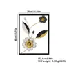 Colgante de Pared de Hierro Floral Colorido Nórdico, Pintura Decorativa de Pared Floral Metálica Tridimensional para Sala de Estar y Pasillo