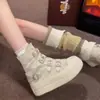 Zapatos de Lona Transpirables 2026 Primavera y Otoño Casual Versátil de Caña Alta con Suela Gruesa para Personas Bajitas, Modernos y a la Moda