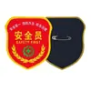 Brazalete de oficial de seguridad, insignia roja de manga, insignia de inspección de supervisor de seguridad, brazalete de supervisor de obra, etiqueta tejida, Velcro