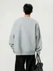 Sudadera con Capucha de Cuello Redondo con Diseño de Hilo Brillante Retro para Hombre Otoño Invierno Marca de Moda Holgada Casual Versátil Pulóver Superior Ropa de Hombre