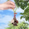 Colgante de Campanilla de Viento de Cáscara de Fruta Natural Indonesia Estilo Bosque Llavero de Sanación Sonora DIY Colgante para Bolso Colgante para Coche Material del Producto Terminado