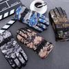 Moda Otoño e Invierno para Ciclismo al Aire Libre, Resistentes al Viento y al Frío, Ropa de Esquí Resistente al Desgaste, Algodón Antideslizante, Terciopelo Engrosado, Guantes Cálidos