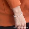 Pulsera Chenmo Light de lujo estilo retro coreano con perlas y diseño para mujer, estilo francés, estilo nicho, geométrica, hecha a mano.