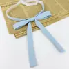 Pajarita de Color Sólido con Puntiagudos y Acentos de Plumas, Accesorios Jk, Pajarita Estilo Japonés para Estudiante Mujer, Pajarita Grande con Cordón, Estilo Uniforme Escolar