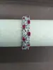 Pulsera con Hebilla de Patchwork Ovalada de Zirconia Nueva Europea y Americana Pulsera de Lujo Ligero con Sensación de Alta Gama Joyería de Mano de Trabajo Pesado de Moda Versátil