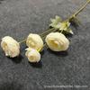 Ornatos Decorativos de Rosa de Chá Simulada de 4 Cabeças, Flores Artificiais de Seda para Casamentos, Arranjos de Flores Artificiais de Camélia para Casamento
