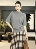 Camiseta de cuello alto y cinco mangas para mujer, estilo coreano de verano, holgada, ajustada, ropa interior, top de capa base