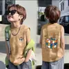 Camiseta Regata de Algodão Puro da Moda Estilo Americano para Meninos e Meninas, Camiseta de Verão com Estampa de Desenho Animado Streetwear Gola Redonda para Crianças Mais Velhas