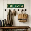Mary Jane comercio exterior verde 10*40cm tira larga señal de carretera estilo industrial jardín hogar colgante de pared letrero de hojalata