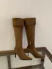 Chuyuji Uso Duplo Outono/Inverno 2026 Novidade Bico Fino Salto Alto Botas Longas Acima do Joelho Botas Plissadas Francesas Botas Slim