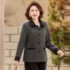 Elegante Abrigo de Lana de Primavera para Mamá de Mediana Edad, Nuevo Modelo 2026 para Mujeres de Mediana Edad y Mayores, Abrigo de Lana Ajustado para Primavera y Otoño