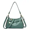 Nova Bolsa Transversal Feminina Transfronteiriça 2026, Bolsa Feminina Elegante de Couro Macio, Grande Capacidade, Bolsa de Ombro Feminina para Meia-Idade com Múltiplos Compartimentos