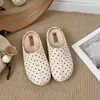 2026 Nuevo Estilo Aumentador de Altura Antideslizante Casual Birkenstock Medias Pantuflas Retro Francesas Lunares Pantuflas de Punta Cerrada con Suela Gruesa