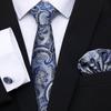 Spot de alta qualidade de poliéster gravata de seda dos homens flor de caju padrinho homem Casamento gravata bolso conjunto Jacquard