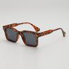 Gafas de sol de alta gama con montura pequeña para hombre, estilo hip-hop europeo y americano, con estampado de leopardo retro, resistentes a los rayos UV400.