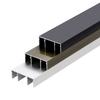 Riel superior e inferior de aleación de aluminio para puerta corrediza de armario, puerta de madera, rueda de puerta corrediza, accesorios de riel deslizante, riel de puerta corrediza para armario engrosado