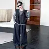 Conjunto de Tres Piezas Chaleco de Otoño para Niñas 2026 Nuevo Conjunto de Otoño Infantil para la Temporada de Regreso a Clases Elegante Conjunto de Pantalones de Pierna Ancha para Niña Grande