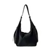 Bolsa tote retrô estilo coreano, grande capacidade, nova bolsa dumpling de outono 2026 para o dia a dia, bolsa transversal de ombro versátil em PU para mulheres