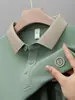 Camisa Polo Masculina de Manga Curta de Luxo para o Verão, Top Casual de Negócios, Estilo Leve Bordado, Camiseta para Homens Jovens e de Meia-Idade