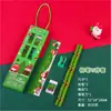 Estojo de Papelaria Portátil de Natal com 6 Peças para Alunos do Ensino Fundamental, Presente de Jardim de Infância, Presente de Natal para a Turma Toda, Mochila