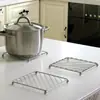 Tapete de Isolamento Térmico de Aço Inoxidável, Tapete Quadrado para Panela de Cozinha, Resistente a Altas Temperaturas, Suporte de Armazenamento Anti-Queimaduras, Tapete Doméstico para Tigela, Prato e Copo, Venda por Atacado em Estoque