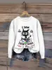 2025Wish Transfronterizo Europeo y Americano Talla Europea Tendencia de Moda Sudadera con Capucha de Cuello Redondo y Mangas Largas para Mujer Impresión Digital