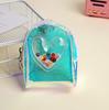 Estilo Japonés ins Bolsa Láser de Amor Portátil Mini Linda Billetera para Monedas Colgante Almacenamiento para Cabeza de Labial Auriculares