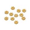 Paquete de 18k color oro reteniendo Xizang copo de nieve 6mm tapa de flor soporte de cuentas toroide diy collar tapa de cuentas soporte accesorios hechos a mano