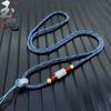 Colar de corda de milho de alta qualidade, cordão com pingente de esmeralda, cordão com pingente simples, corda de ágata, marca de Buda, corda de pescoço trançada