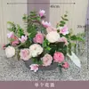 Nuevo Estilo Chino Señal de Agua Artificial Juego Completo de Trípode Floral Bolsa de Papel Combinación de Flores Celebración de Inauguración de Exposición Metabo