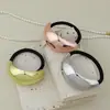 Elástico de Cabelo de Alta Qualidade Novo Elástico de Metal para Cabelo para Mulheres 2025 Novo Acessório de Cabeça com Fivela para Rabo de Cavalo Baixo Acessórios de Cabelo Elástico Fixo Oval