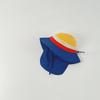 Chapéu de Bebê de Uma Peça Xale de Verão Chapéu com Proteção Solar Infantil Chapéu de Pescador para Bebê Menino Chapéu de Sol Respirável para Bebê Mulher