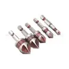 Conjunto de ferramentas de chanfro vermelho estilo britânico, best-seller transfronteiriço, apresentando cabo hexagonal, fresa de chanfro e furadeira elétrica para perfuração, rebarbação e marcenaria