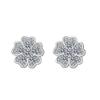 Brincos de flor branca diamante versão coreana feminina de orelha bonita requintada ins estilo fabricantes de joias de personalidade uma geração de cabelo