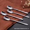 Juego de Cuchara Tenedor de Acero Inoxidable Lindo Postre Tenedor Pequeño Moderno Simple Cuchara para Mezclar Café Juego de Cuchara Tenedor de Tres Dientes