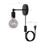 Lámpara de pared de hierro minimalista moderna, lámpara de pared de noche para dormitorio nórdico, lámpara de pared creativa para sala de estar, lámpara de pasillo para iluminación de pasillo