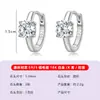 Aretes Círculo de Cuatro Garras de Moissanita de Plata S925 para Mujer, Suministro Directo de Fábrica, Joyería Brillante de Lujo Ligero para el Día a Día