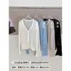 Zhengqite Roupa/Linho de Vela Respirável Fresco Manga Flare Proteção Solar Cardigã Fino de Tricô A8852